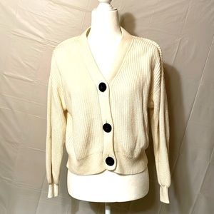 LOFT Women’s X Small Button Up Sweater. V Neck 100% Cotton. Machine Washable.
